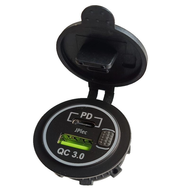 Prise USB et TYPE C 3A pour batterie 12 volts avec inter M/A