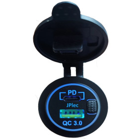 PRISE USB 3A + USBC avec inter M/A