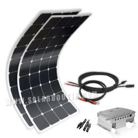 Panneau Solaire Flexible 25W 12V Avec Régulateur 20A - Pour Camping-Car, Bateau, Tente - Monocristallin, Étanche